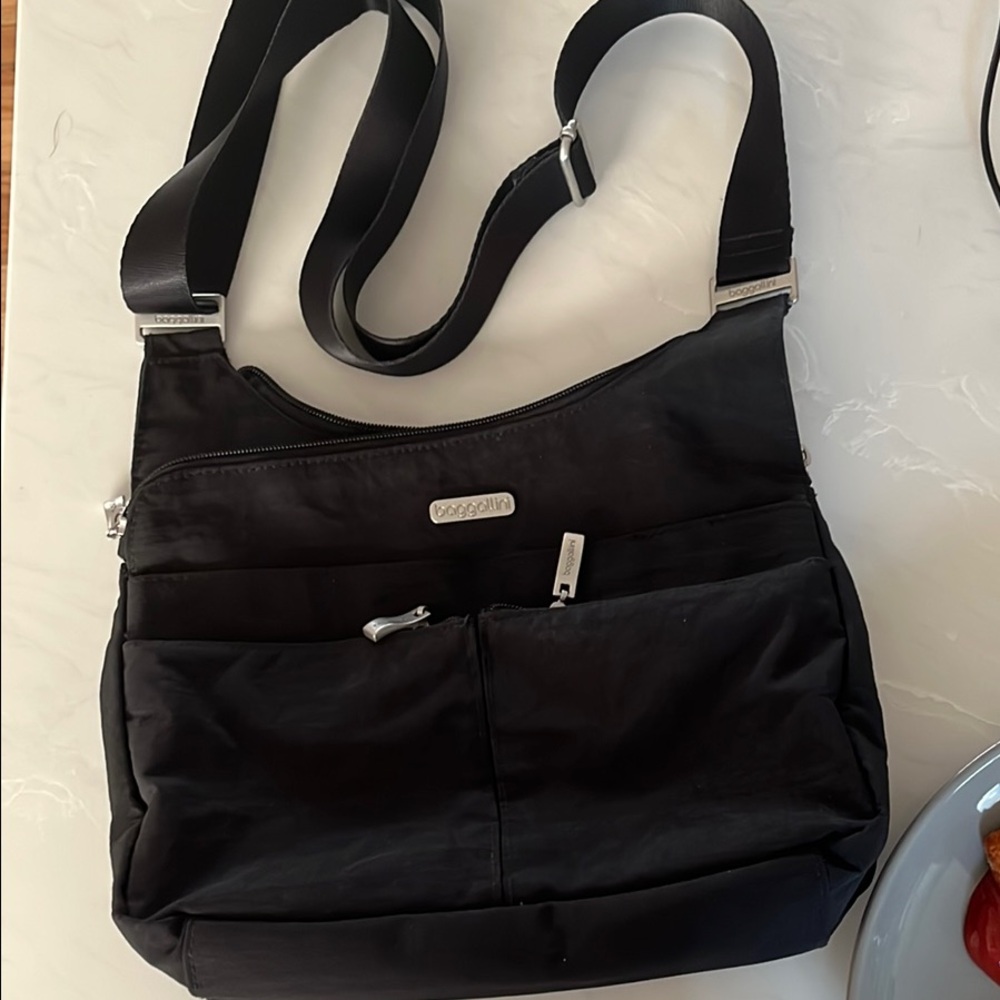 Baggallini Black Crossbody Bag with Adjustable Strap